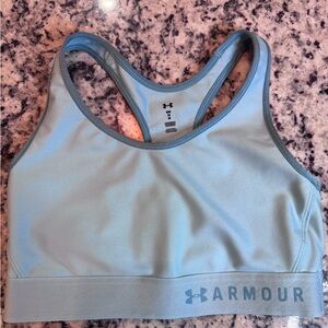 Under Armour Light Blue Mid Sports Bra Medium